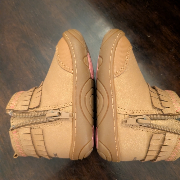 Stride Rite Tan Kids Fringe Boots - Picture 7 of 11